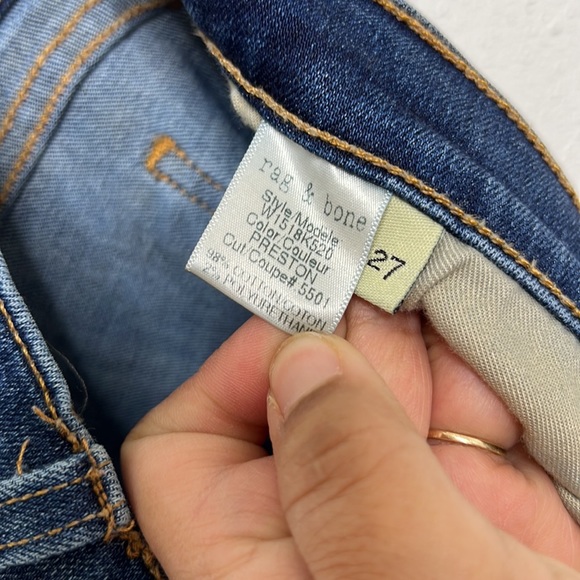 Rag & Bone The Dash Preston Wash Skinny Jeans Size 27 - Picture 11 of 14